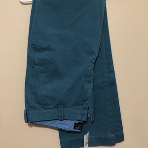 J Crew “The Bleecker” Teal Chino Pants